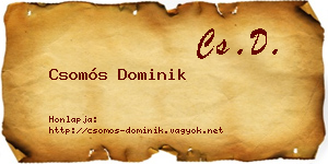 Csomós Dominik névjegykártya