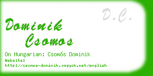 dominik csomos business card